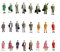 Lot de 24 figurines de modélisme peintes Personnes attendant le train Échelle HO (1:87) P87-12