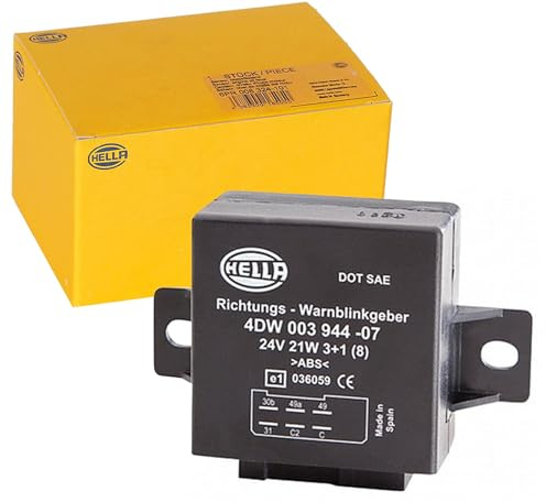 HELLA 4DW 003 944-071 Flasher Unit, 24V, Electronic, with Holder