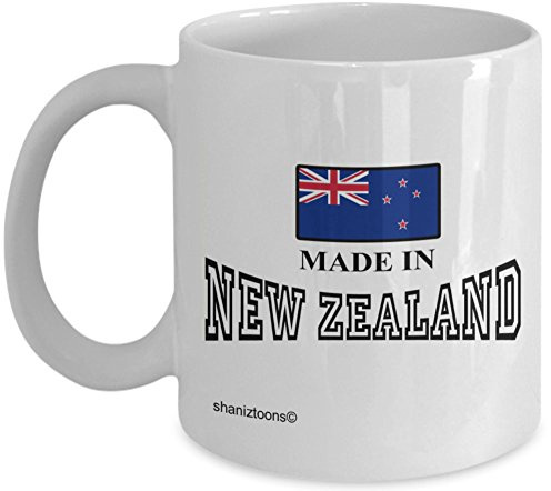 shaniztoons Made Born in New Zealand Birthday Gift Mug