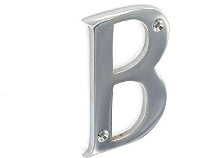 Letter B Chrome House Door Numeral – 3 / 75mm