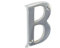 Letter B Chrome House Door Numeral â€“ 3 / 75mm