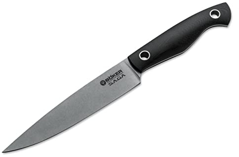 Böker Saga G10 Stonewash Allzweckmesser, Schwarz
