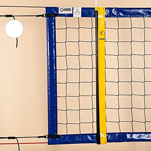 Beach-Volleyball-Turniernetz DVV-1, ca. 3 mm, 8,5 x 1,0 m, Einfassung blau