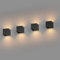 K-Bright 4 Pack 12W LED Wandleuchte Innen/Außen Wandlampe Auf und ab Einstellbarer Lichtstrahl Warmweiß 3000K LED Außenwandleuchte IP65 Wasserdichte Wandleuchte Schwarz
