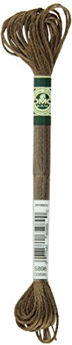 DMC 1008F-S898 Shiny Radiant Satin Floss, Coffee Brown, 8.7-Yard