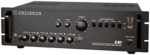 Yorkville CA1 Verstärker 70 Volt 6 Kanal Public Adressverstärker Rack Montierbares Stahlgehäuse Schwarz