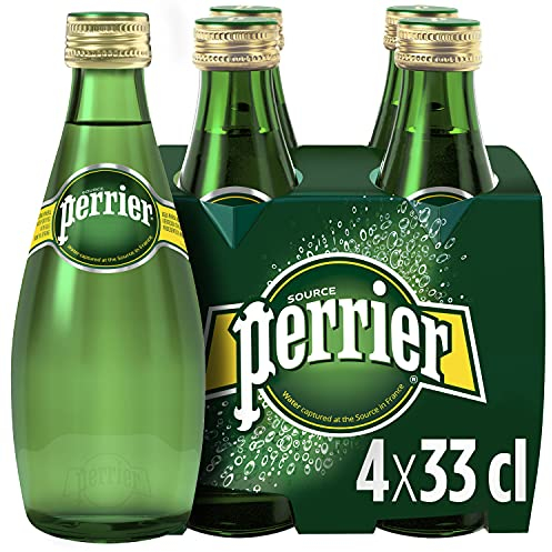 PERRIER Agua mineral natural con gas 4x33 cl