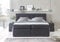 3F FURNITURE FOR FRIENDS Boxspringbett Bea 180x200 cm Anthrazit Härtegrad H2 | 7-Zonen Taschenfederkern Matratze + Visco Topper