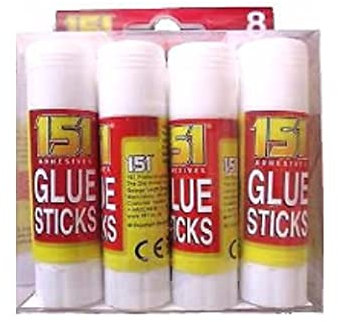 8 Pack Glue Sticks for Children, Art, Hobby and Office