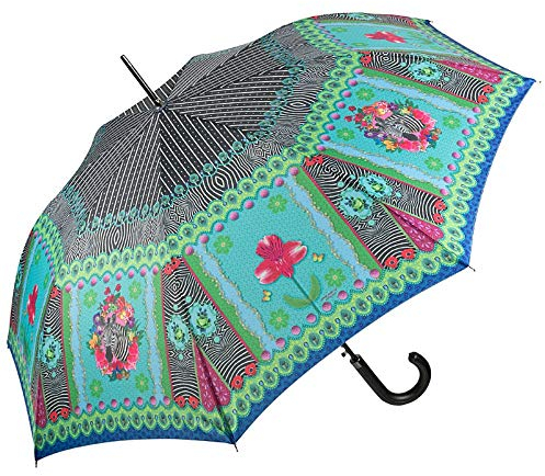 VON LILIENFELD Regenschirm Stockschirm Kunst Zebra´s Garden Auf-Automatik Damen