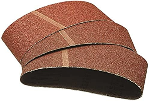 wolfcraft 3 Fabric Sanding Belts 75 x 510 mm, Grain 120 I 1914000