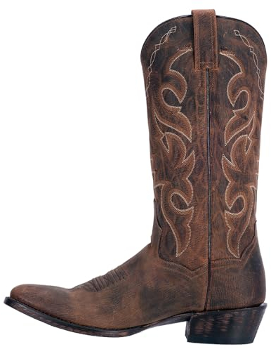 Dan Post Mens Renegade Embroidered Round Toe Casual Boots Mid Calf - Brown - Size 9.5 D