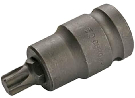 SW-Stahl 05366L Kraft-Bit-Einsatz 1/2 Zoll T50 x 53 mm Schlagschrauberfest | IMPACT-Schraubendreheinsatz aus Chrom-Vanadium - Kurze Ausführung - Brüniert - T-Profil für Schlagschrauber - Premium