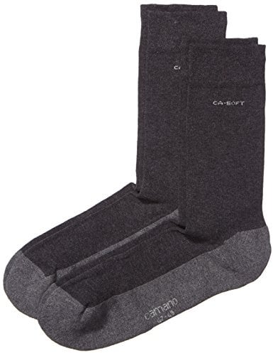 Camano Unisex 2er Pack Strümpfe mit weichem Bund für Erwachsene Socken aus Baumwolle
