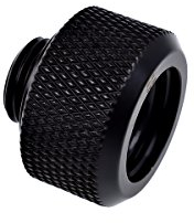 Alphacool 17264 Eiszapfen 16mm HardTube Anschraubtülle G1/4 für Plexi- Messingrohre, Dunkelschwarz