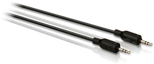 Philips SWA 2529 W/10 Stereo Audio-Überspielkabel (3,5 mm Stecker-3,5 mm Stecker) 1,5 m schwarz