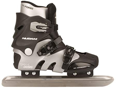 Nijdam niedriger Schnelllauf Schlittschuhe Hardboot schwarz-Silber Gr.42