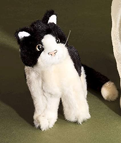 Förster Stofftiere 3476 Mini chat assis Noir/blanc 16 cm