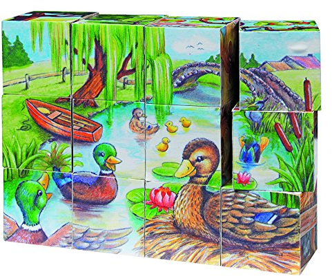 goki 57562 - Würfelpuzzle - Auf dem Lande