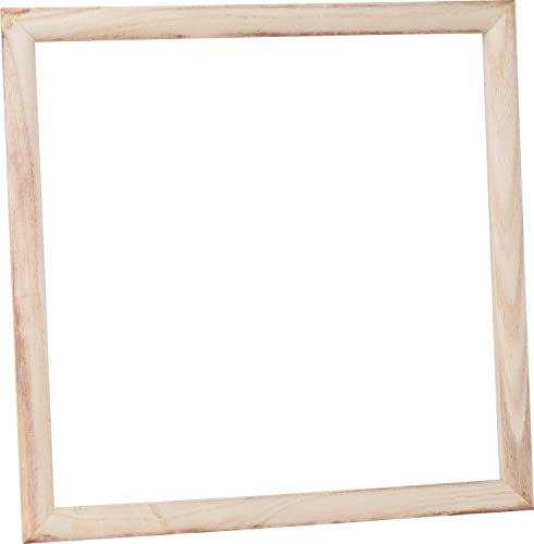 VBS Holzbilderrahmen für Keilrahmen 2.0 cm Höhe 2.8 cm Stärke Rohholz Unbehandelt Rahmen für Leinwandbilder und Malerei 30 x 30 cm