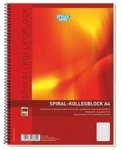 12 Collegeblock a 80 Blatt A4 Spirablock Kollegeblock karriert mit rand, gelocht [Office Product] [Office Product] [Office Product] [Office Product] [Office Product]