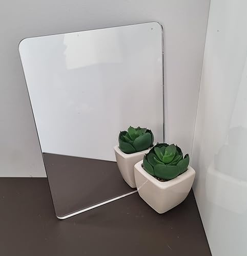 Super Cool Creations Rechteckiger Spiegel mit abgerundeten Ecken, 10 x 8 cm