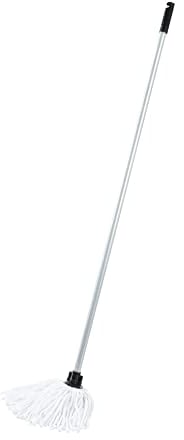 Addis Cotton Mop Made from Recycled Cotton with 3 Piece Handle in Metallic and Grey. Easy To Assemble