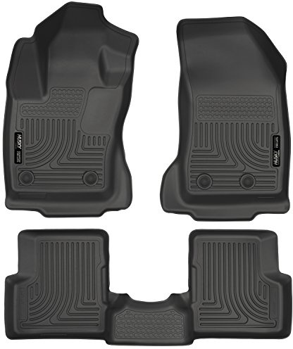 Husky Liners Weatherbeater Fußmatten, passend für Jeep Renegade 2015–2021, vorne und 2. Reihe, 3-teilig, schwarz – 99081