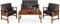 Casaria® Gartenmöbel Set Atlas Holz FSC®-Zertifiziert wetterfest 300kg Belastbarkeit Tisch Sessel Auflagen Garten Terrasse Möbelset Akazie Anthrazit