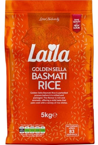 Laila Golden Sella Basmati Rice Long Grain 5kg
