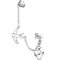 Piersando Tragus Piercing Helix Ohr Cartilage Knorpel Stab Stecker Fake 316 L Chirurgenstahl Stern Kette mit Anker Taube