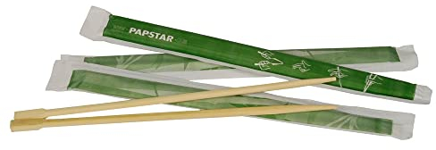 Papstar 10019, 50 Par Palillos chinos, altura 23 centimeter, envuelto individualmente
