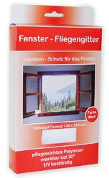 Fenster Fliegengitter 130 x 150 cm weiss