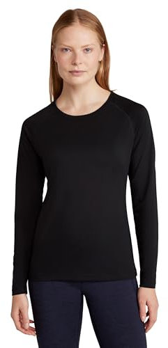 Mountain Warehouse IsoCool Dynamic Womens Top - Comfortable Ladies Tshirt, Long Sleeve Top, Lightweight, Fast Dry, Breathable - for Spring Summer, & Travelling Black Women's Size 20