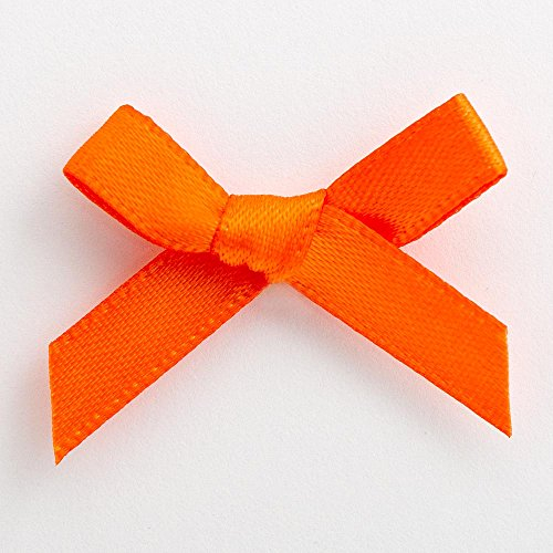 Italian Options Mini Satinschleife 3cm aus 6mm Band (100 Stück) - Orange