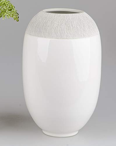 Moderne creme weisse deko Vase