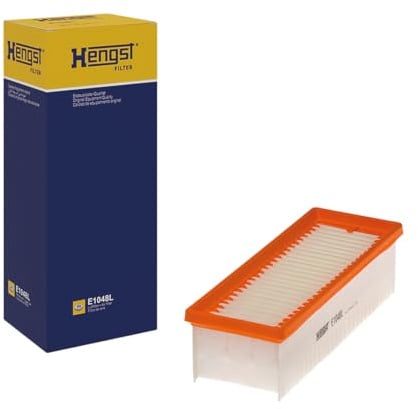 HENGST - Luftfilter E1048L - Luft-Filtereinsatz für KFZ | Hochwertiger Motorluftfilter für Otto- oder Dieselmotor - Schutz für Motoren - Wasserbeständig