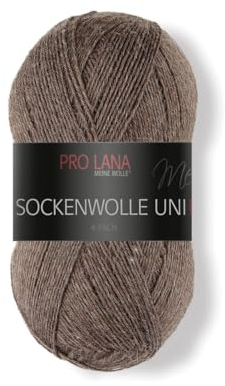 Pro Lana Sockenwolle Uni 4-fach 411 - hellbraun