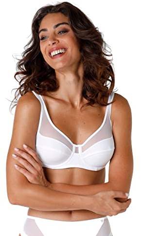 Lovable Reggiseno con Ferretto Ampio Sostegno, Coppe non Imbottite, Forme Generose, Microfibra Tulle, Art. 4262 Modern Shaping (Generous) Donna