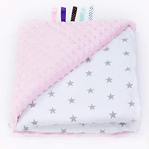 Sevira Kids - Couverture Plaid - Bébé et Enfant - Minky - Ultra Douce - Fabriqué en Europe - Entretien Facile - Cadeau Naissance Naissance - Rose