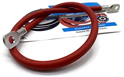 eXODA Batteriekabel 25 mm² 50cm Kabelschuhe M6 und M8 Rot