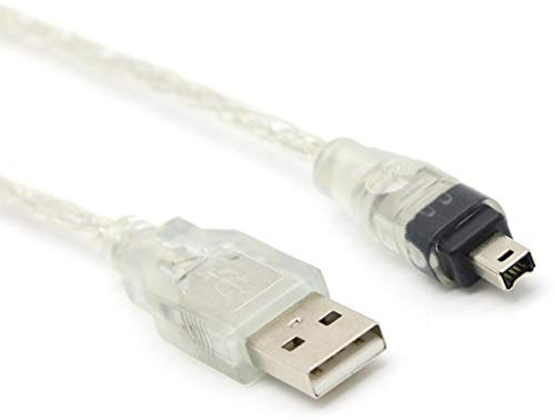MaxLLTo 6ft 1.8m USB To Firewire IEEE 1394 4 Pin iLink Adapter Data Cable
