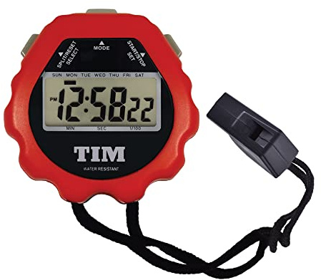 Acctim Tim901r Sprint El Backlit Stopwatch, Red
