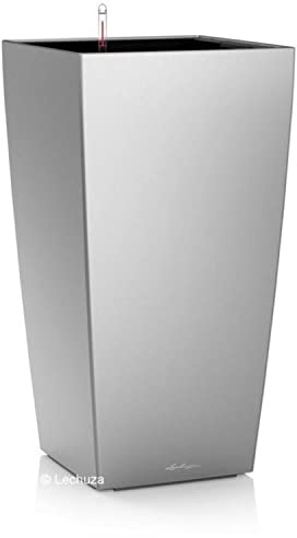 Lechuza Pflanzsäule Cubico 40 Silber metallic 18195
