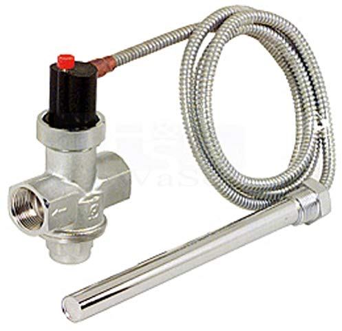 Caleffi, Valvole di Sicurezza Termica ST543, Caldaie dotate di Serpentino di Sicurezza o Palloncino E.C.S., Corpo in Ottone Cromato, Molla in acciaio inox, Guarnizioni EPDM, Raccordi 3/4 F
