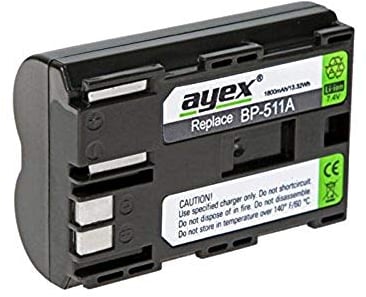 Ayex Li-ion Battery BP-511A for Canon EOS 10D 20D 30D 40D 50D 5D