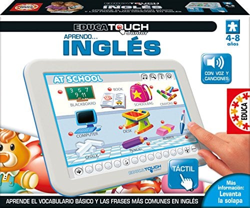 Educa - Touch Junior Aprendo Inglés – Juego Educativo Electrónico para Niños 4+ | Aprende Inglés Jugando con Base Interactiva, Voz y Sonido (15438)