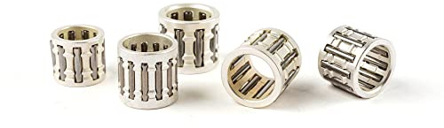 Kolbenbolzenlager Stage6 HighQuality Silber 12/10mm (10x17x13mm) Reduktionslager | Maße 10 x 17 x 13 mm, Nadellager silber, Reduktionslager für Kurbelwellen kompatibel mit Yamaha Aerox 50 Cat ab Bj. 2003