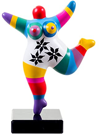 Biriney Nana-Skulptur handgefertigte Nana Figur auf Naturstein-Sockel frei nach Niki de Saint Phalle! Candy