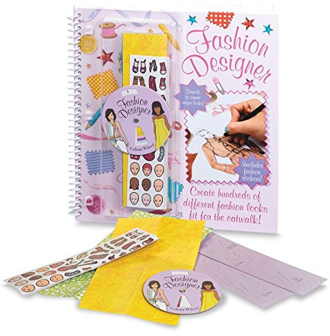 Fashion designer activity book dress up templates Clothing stencils colour wheel